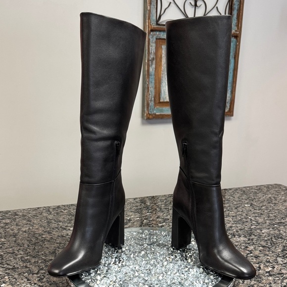 Steve Madden leather Black Heeled Boots NWOT 6W - Picture 10 of 17